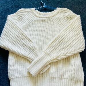 Cozy White Knit Sweater